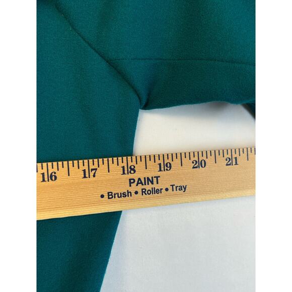 Kasper Women's 10 Aqua Long Sleeve Button Up 100% Wool Belted Waist Suit Jacket - Picture 3 of 10